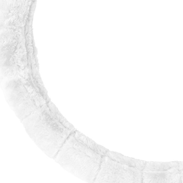 Xkeribom Lenkradbezug 37-38cm Lenkradschoner Lenkradschutz Plüsch Weiss